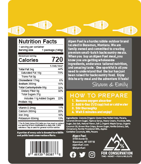 Angry Pika (formerly Alpen Fuel) Granola Breakfast Meals - Image 12